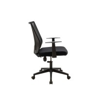 Silla de Oficina Ergonómica en Malla Negra de Gran Resistencia con Reposabrazos - 105/93x61x53 cm, Comodidad y Durabilidad